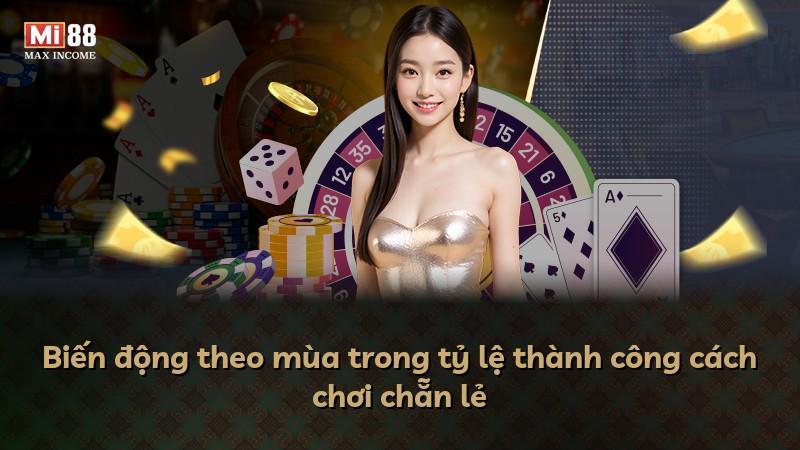 Biến động theo mùa trong tỷ lệ thành công cách chơi chẵn lẻ
